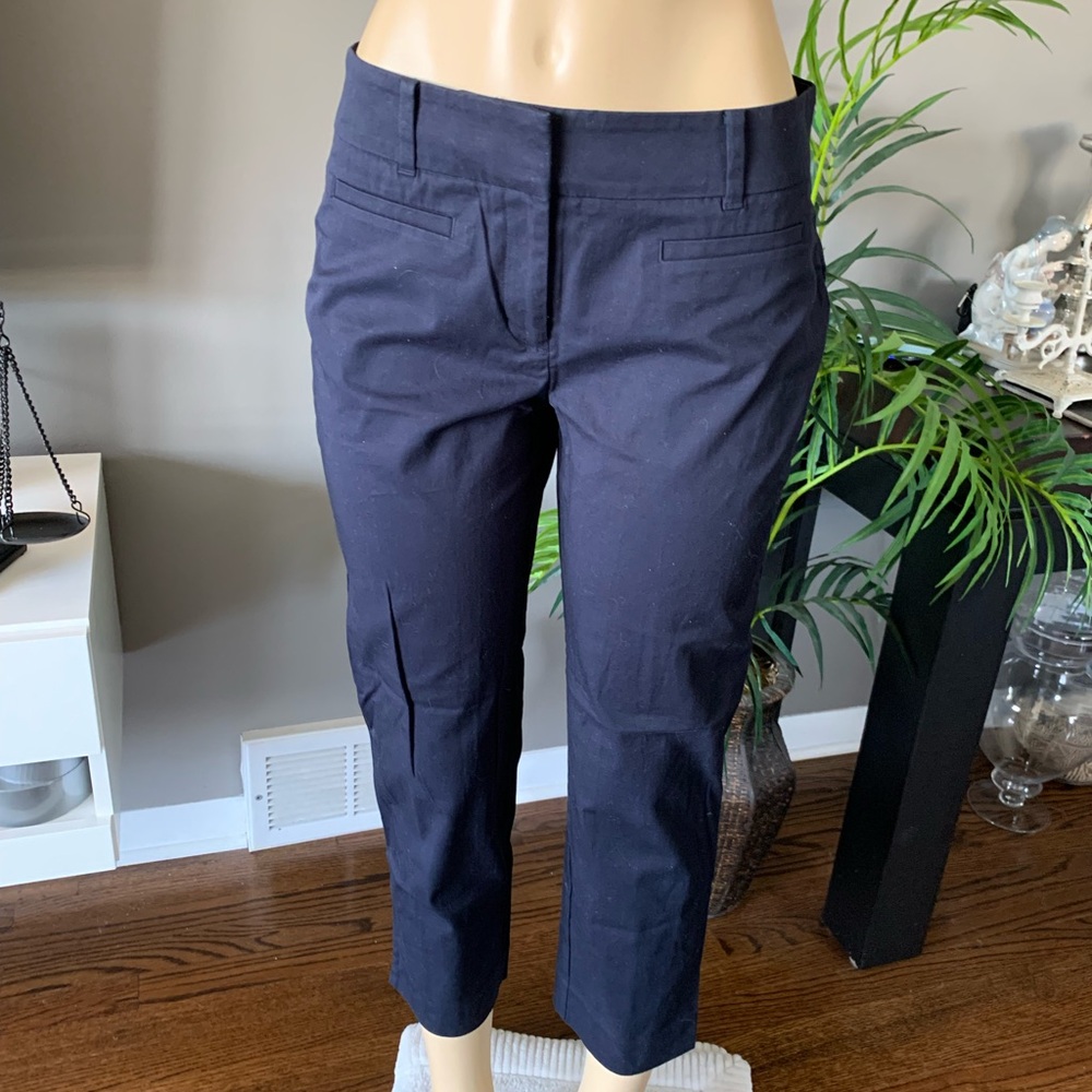 Ann Taylor Kate fit pants navy blue size 4 - Picture 2 of 10